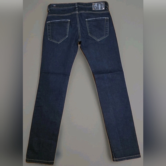 Diesel Floy Women's Slim Fit Jeans Size 29X32 Dark Blue Tapered Mid-Rise Denim - Picture 2 of 16